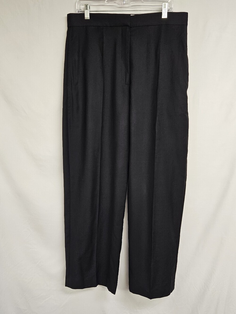 COS 100% Wool Wide Leg Pants Black Size Sz 12 NWT NEW $175